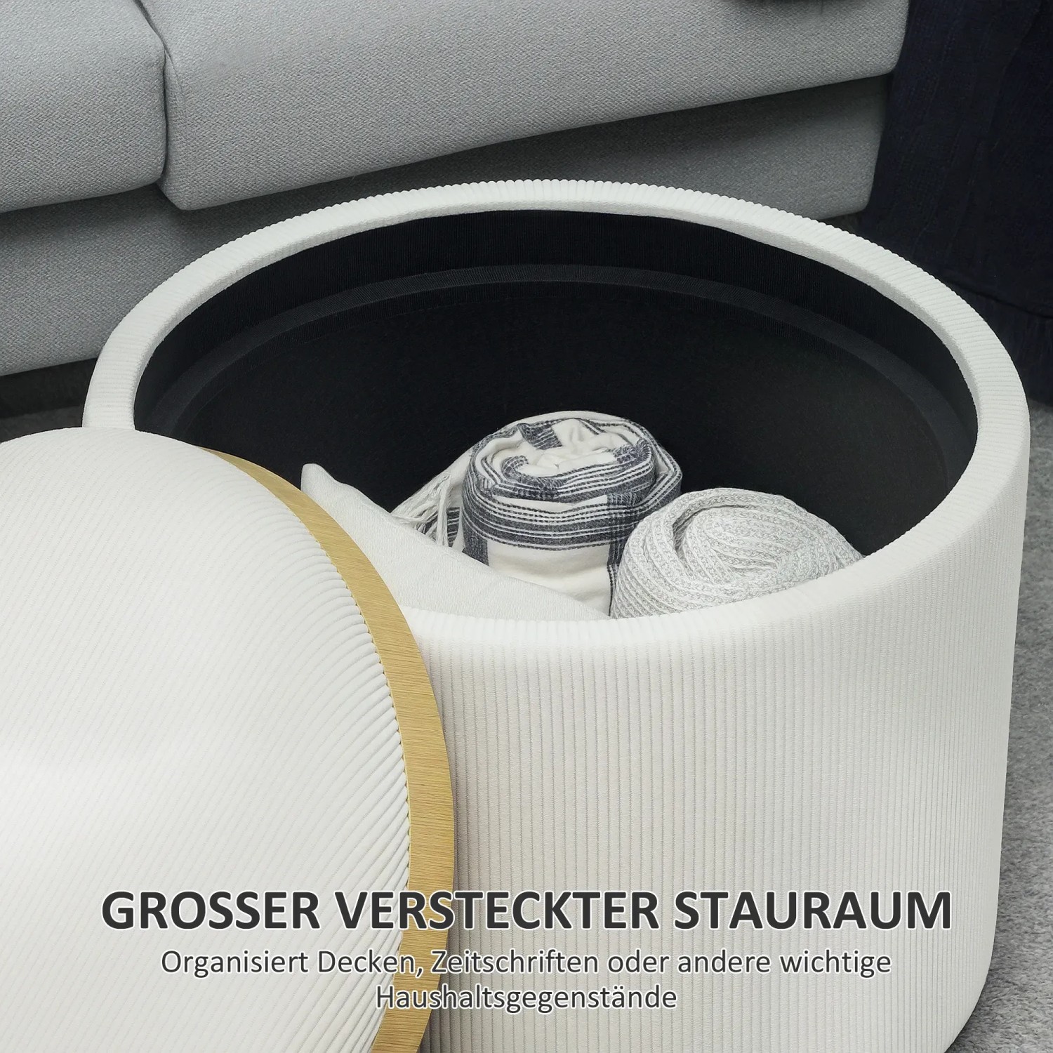 HOMCOM Hocker mit Stauraum 56 x 56 x 42 cm kaufen bei OBI