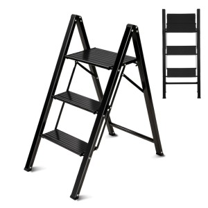 Sekey Klappleiter 3 Stufen Alu Klapptritt Stehleiter bis 150 kg