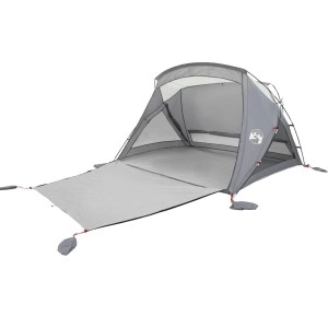 vidaXL Strandzelt 2 Personen Grau Wasserdicht 4009580