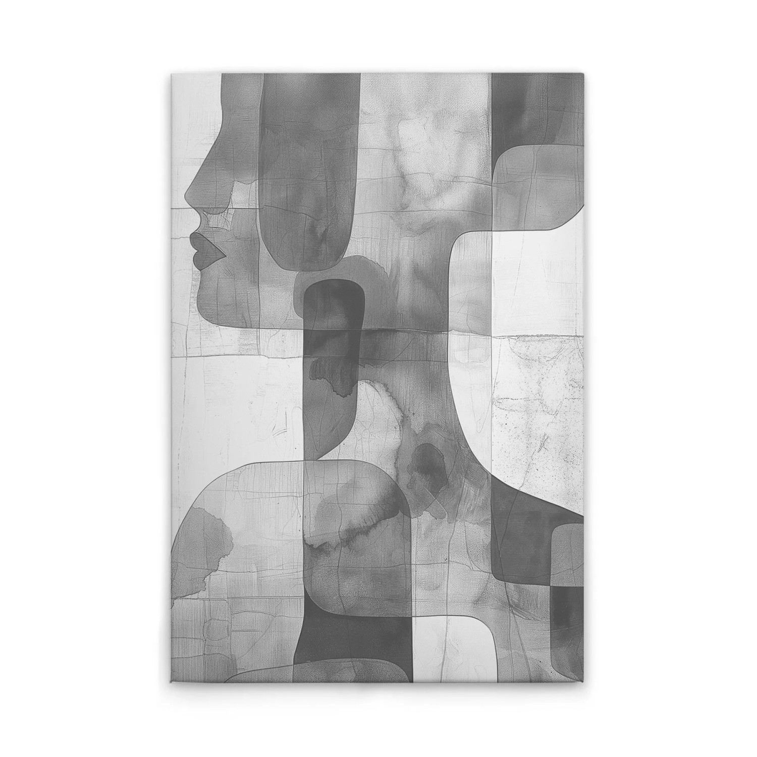 Tadessi Leinwandbild - M1-No.52099 - Abstraktes Gesicht - 30 x 45 cm - Querformat