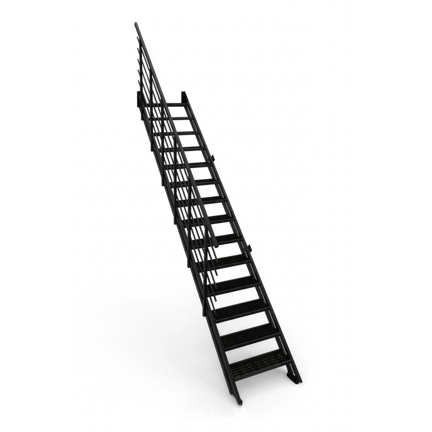 Minka Raumspartreppe Flex Grid Schwarz 14 Stufen