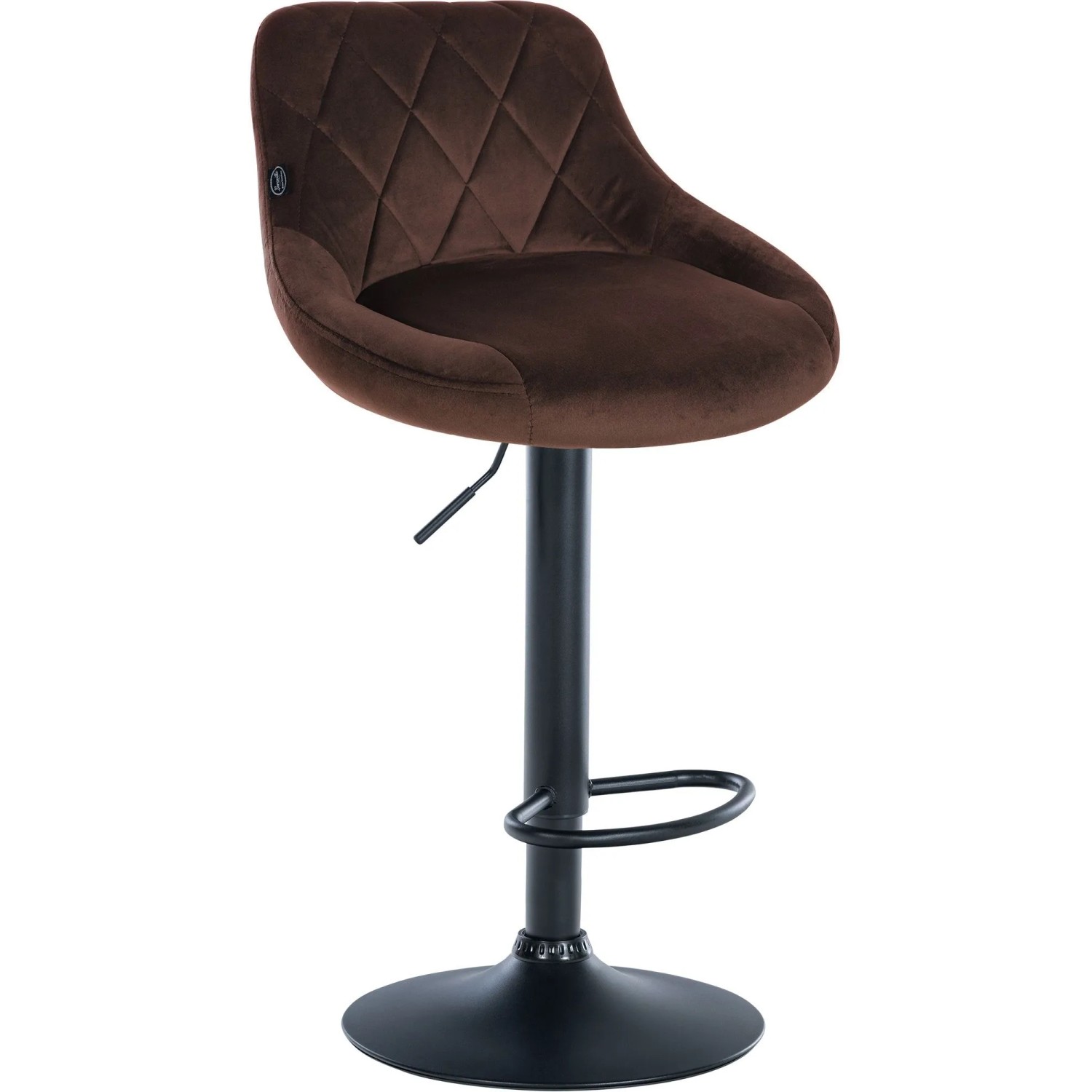 CLP Barhocker Lazio Samt Braun/Schwarz