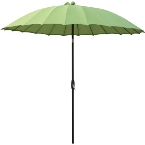 Marktschirm Limon Ø 270 cm in Limone mit Kurbelmechanismus.