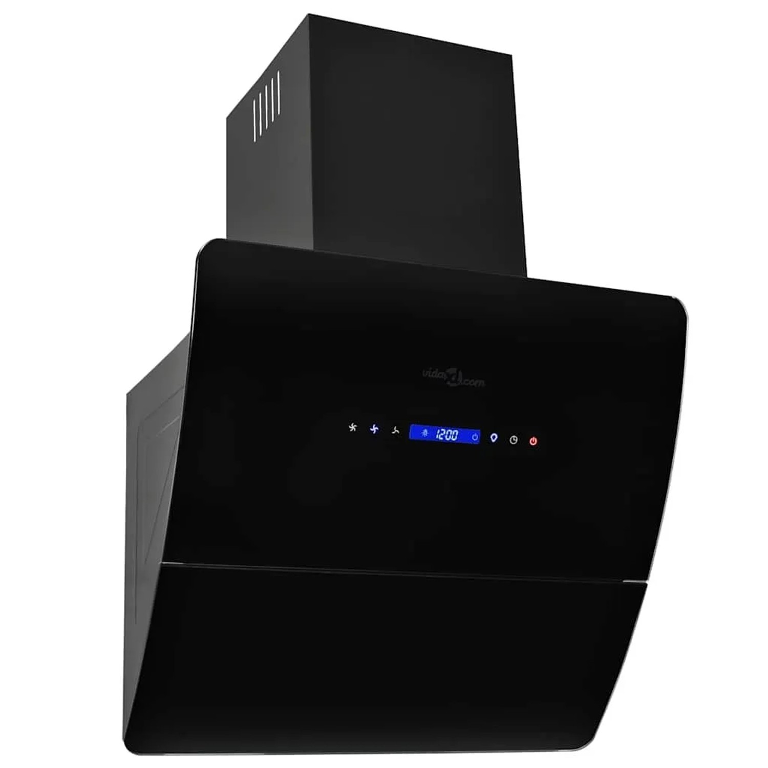 vidaXL Wandhaube Edelstahl 756 m³/h 60 cm Schwarz 50703