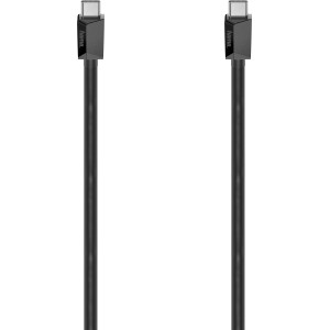 Schwarzes Hama USB-C Kabel, Full-Featured, 1,5m, zur Datenübertragung und zum Laden von Geräten.