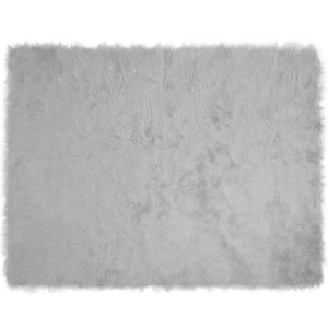 vidaXL Kunstschaffell Teppich Tafalla Grau 240 x 340 cm Polyester 42021530