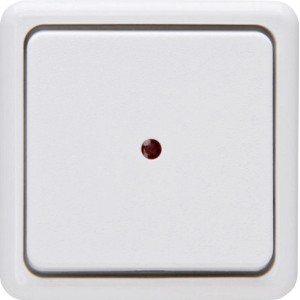 Kopp Kontrollschalter Aufputz in Arktisweiß mit Glimmlampe.