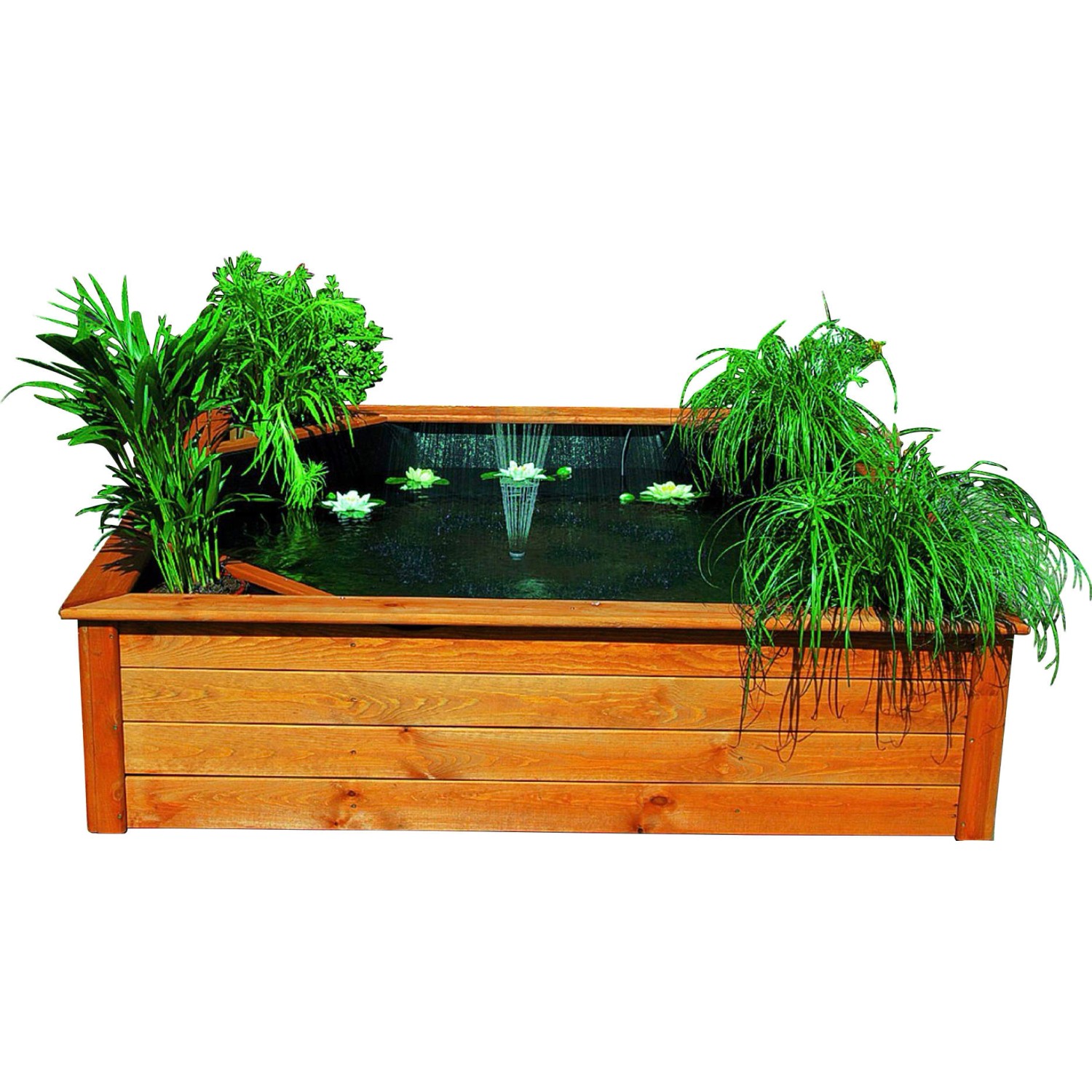Promadino Hochteich mit 4 Pflanzzonen inkl. Solarpumpe (LxBxH) 144 x