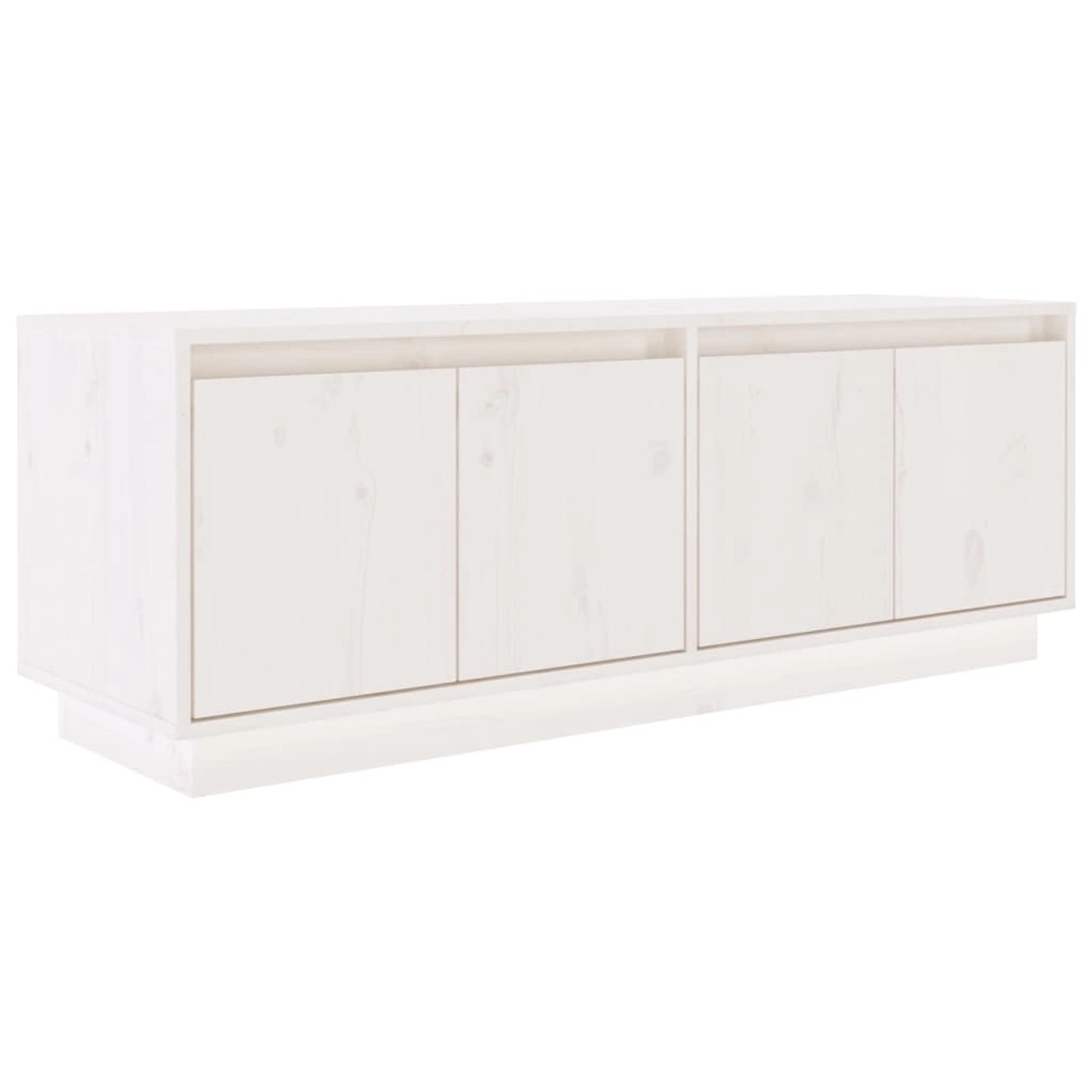 vidaXL TV-Schrank Weiß 110x34x40 cm Massivholz Kiefer 813850 günstig online kaufen