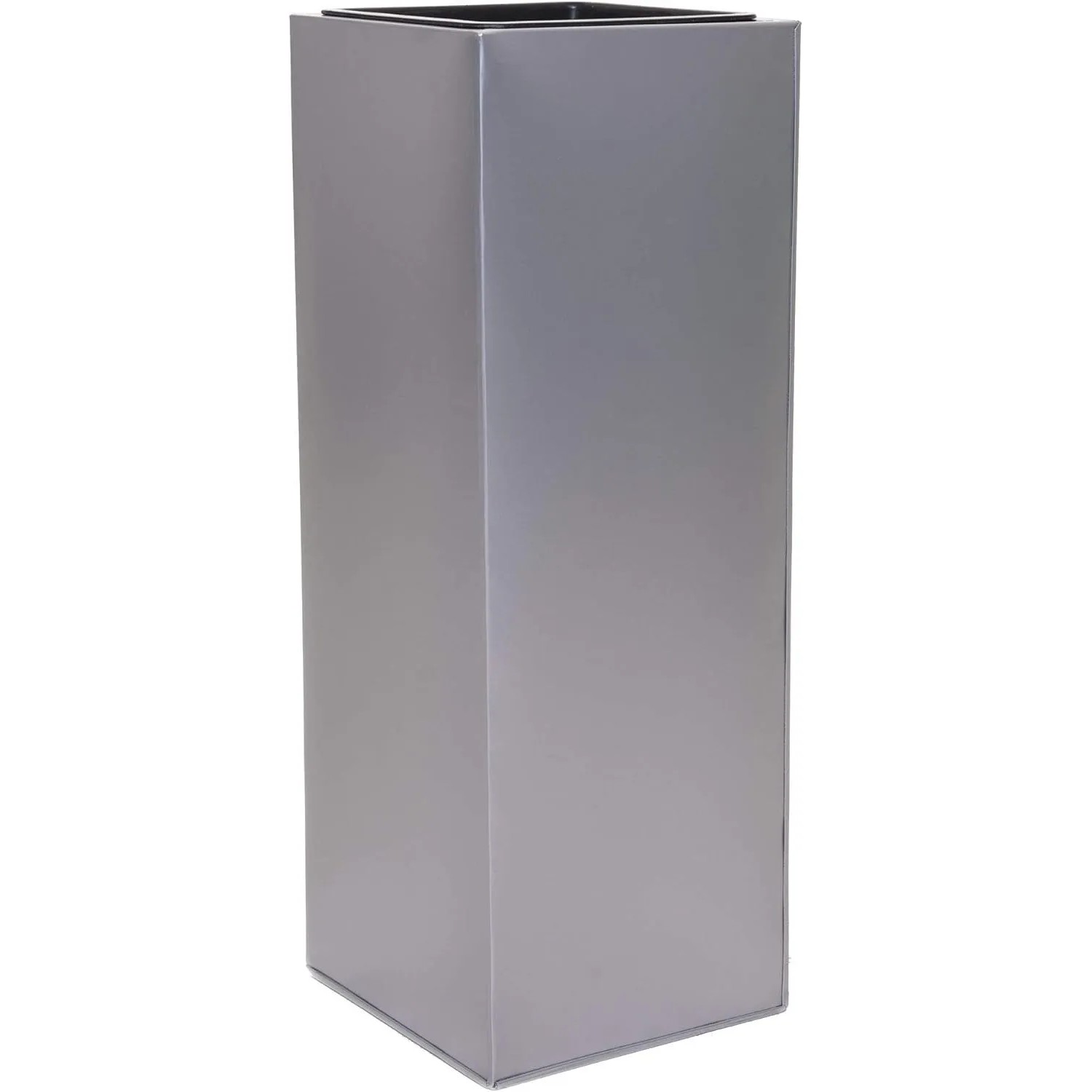 Vivanno Pflanzkübel Block 24 cm x 24 cm x 65 cm Silber