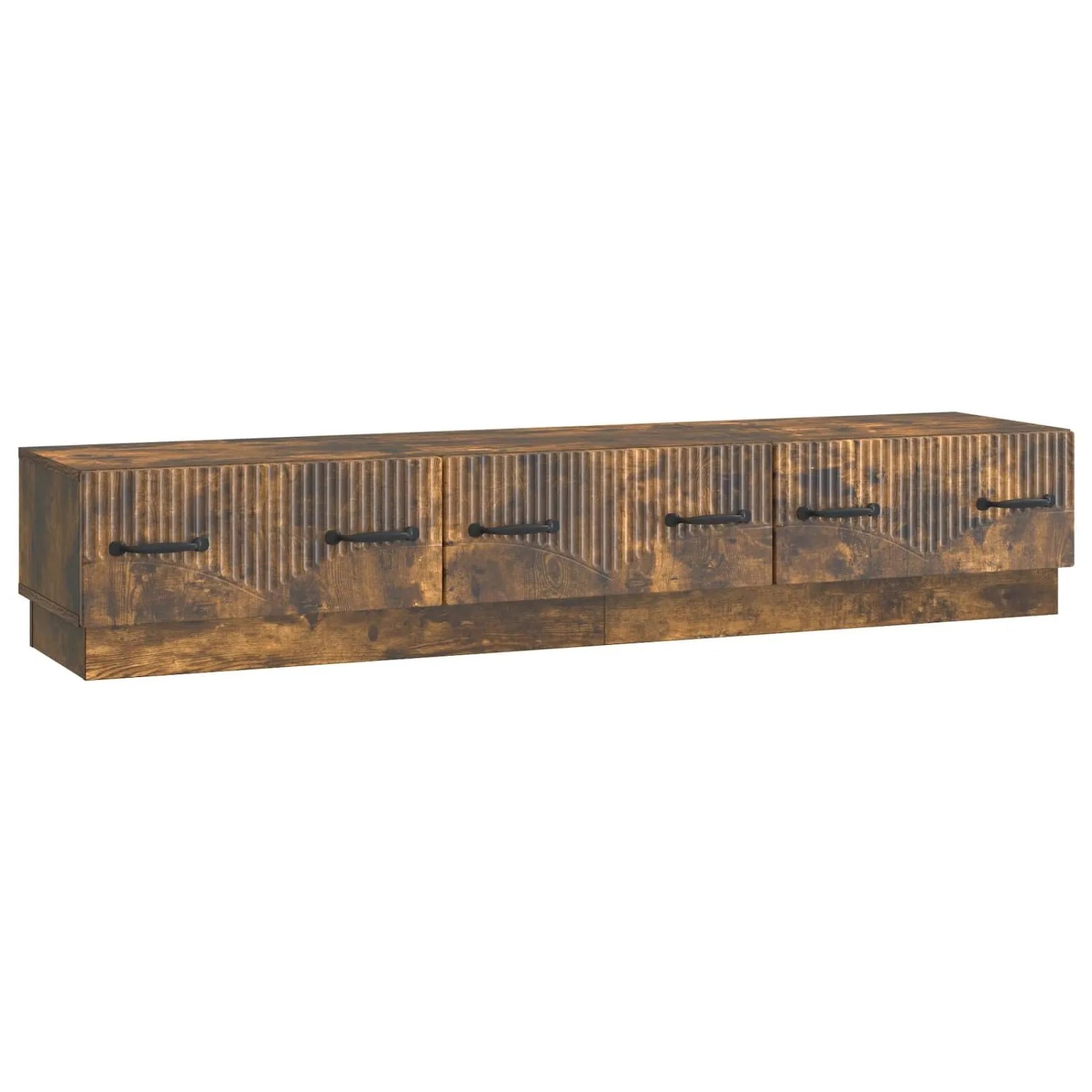 vidaXL TV-Schränk Geräucherte Eiche 147 x 34,5 x 27 cm Holzwerkstoff 895400