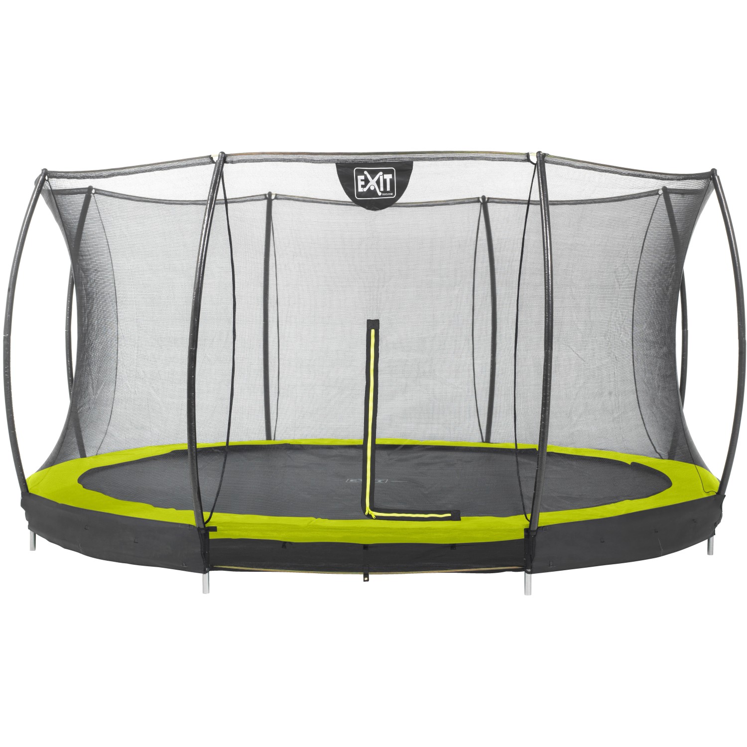 EXIT Silhouette Bodentrampolin D427cm mit Sicherheitsnetz - grün