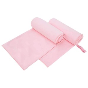 vidaXL Sporthandtücher 2 Stk Rosa 200 x 100 cm Polyester und Polyamid 42011491