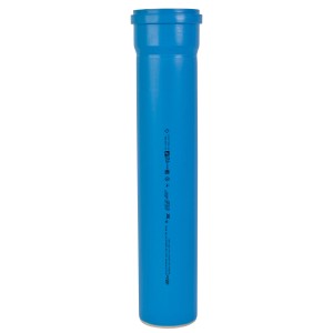 Blaues Marley dBlue Schallschutzrohr DN 50, 2000 mm lang, für HT-Abfluss.