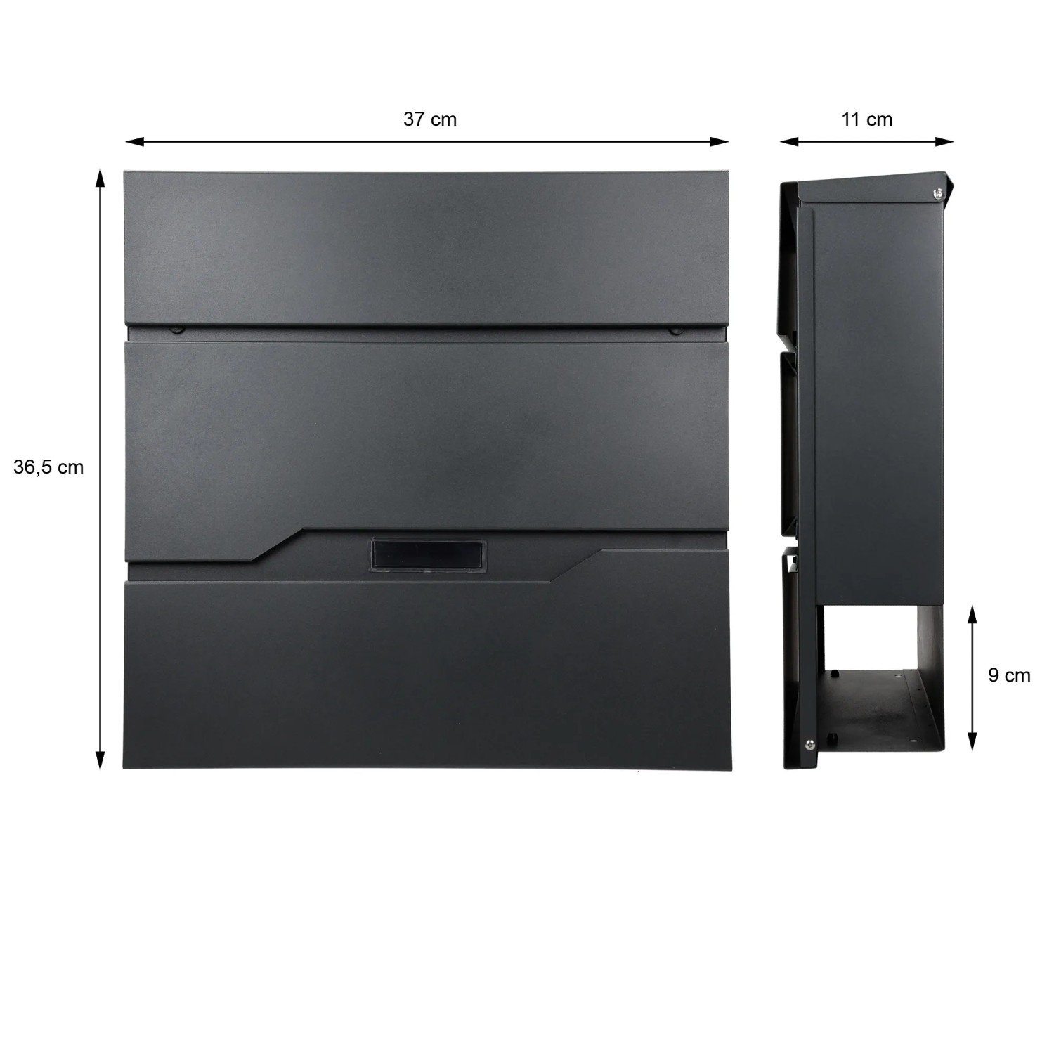 ML-Design Standbriefkasten, anthrazit, mit Zeitungsfach und Standfuß. Wetterfest und modern.