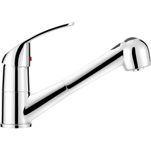 baliv Küchenarmatur KI-1181 Chrom, Einhebelmischer mit Geschirrbrause.