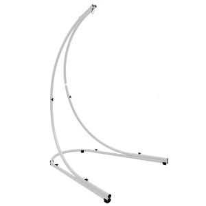 Helles, graues AMANKA Hängestuhlgestell, 210 cm hoch, belastbar bis 150 kg.