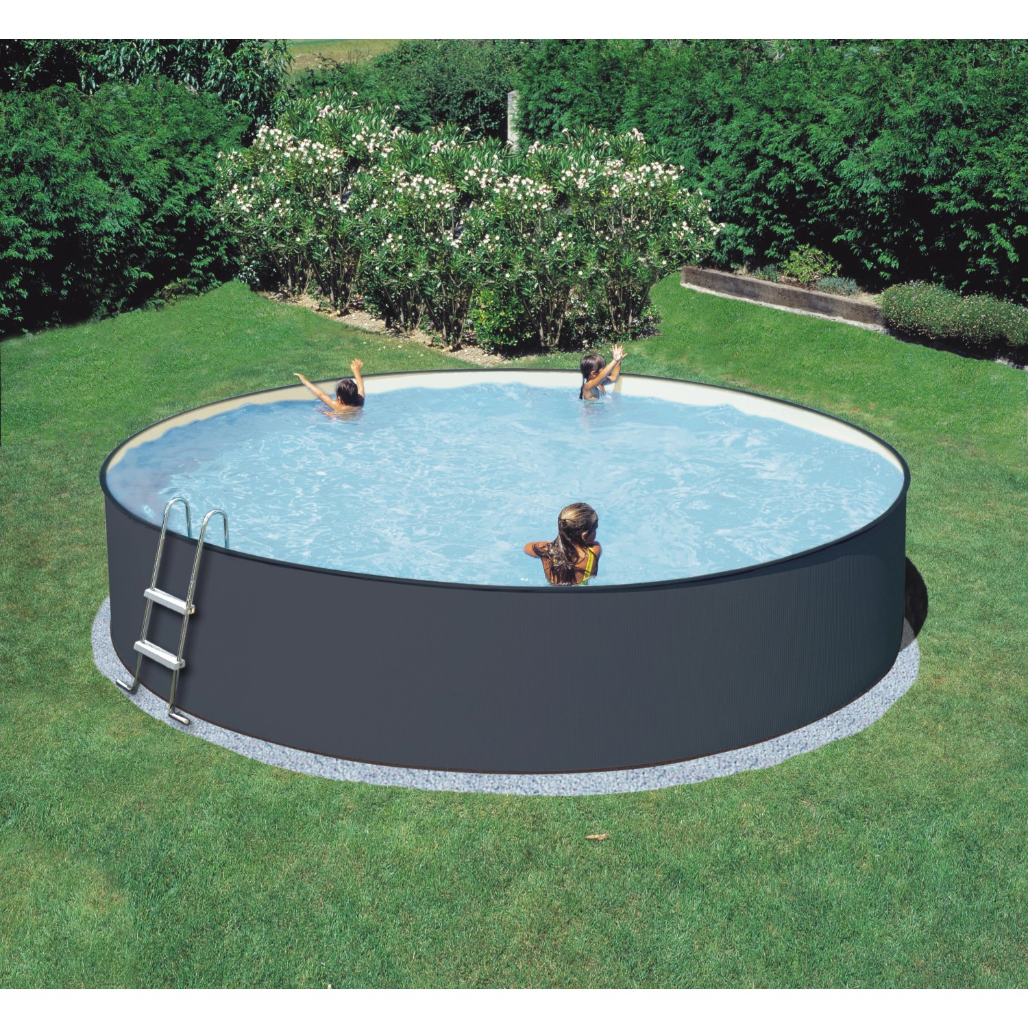 Summer Fun Einsteiger-Stahlwand-Becken-Set San Jose Anthrazit Ø 450 x 120 m