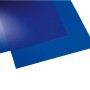 Blaue Acryl Platte, 3 mm stark, glatte Oberfläche, für vielseitige Anwendungen im Innen- und Außenbereich.