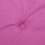 Nahaufnahme: Rosa vidaXL Hochlehner-Auflage aus Oxford-Gewebe mit Knopf.