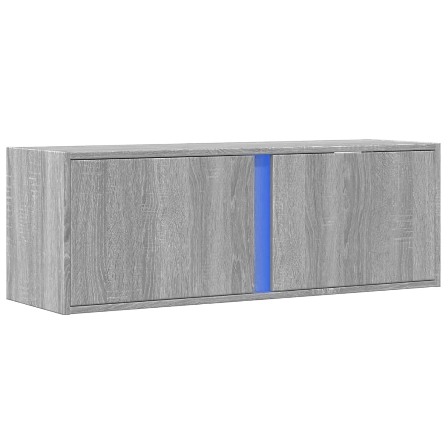 vidaXL TV-Wandschrank mit LED-Beleuchtung Grau Sonoma 100x31x35 cm 852269 günstig online kaufen