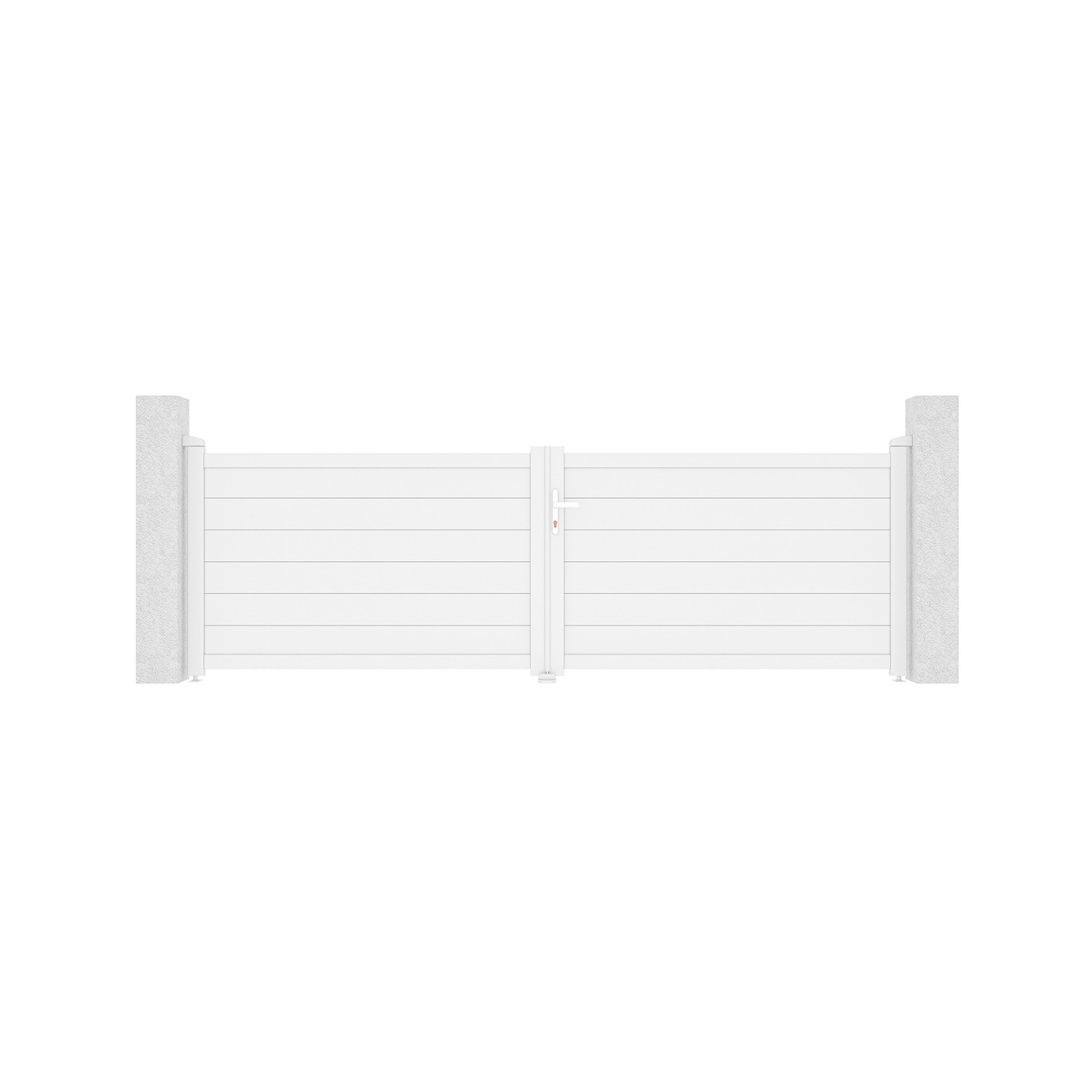 Casanoov Flügeltor 3 5 M Eiger H 115 Cm Weißaluminium & Tanker B700 Motoris günstig online kaufen
