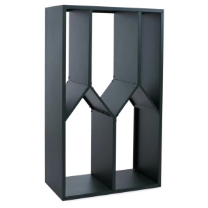 Grünes MCW Brennholzlager P76 aus Metall, 160x95x50cm, für Ordnung im Garten.