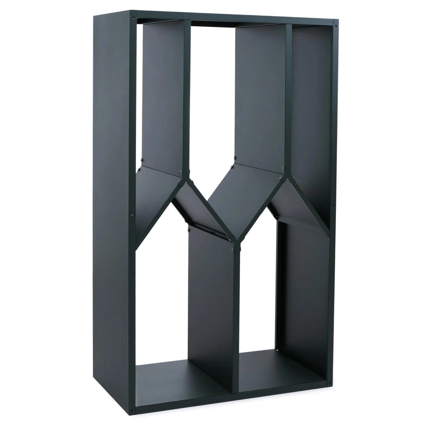 MCW Brennholzlager P76 Metall 160x95x50cm Grün
