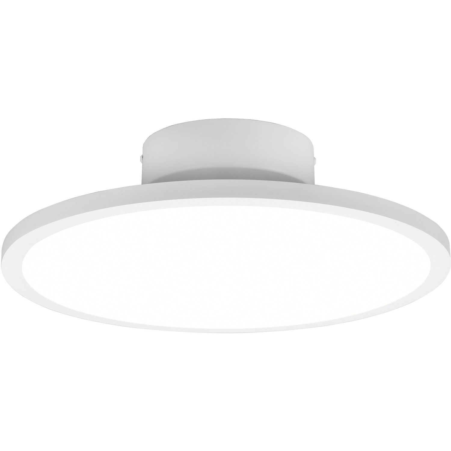 Trio LED-Deckenleuchte Tray Weiß Matt Ø 40 cm x 12 cm