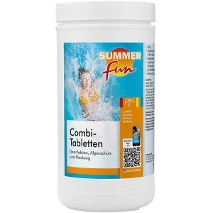 Summer Fun Combi Tabletten 1,2kg zur Pool Desinfektion und Algenverhütung.