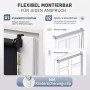 SALCAR Verdunkelungsrollo: Flexible Klemmfix-, Wand- & Deckenmontage. Schwarzer Sonnenschutz mit Kindersicherung.
