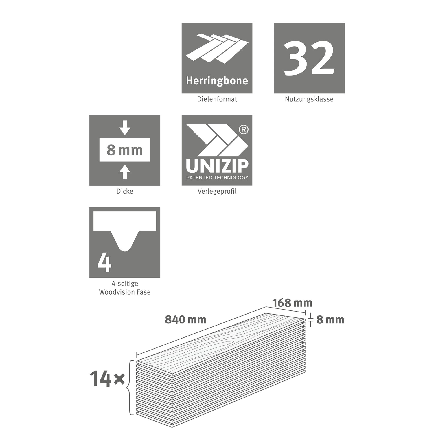 Egger NatureSense Herringbone Laminat 8 mm Beige_7