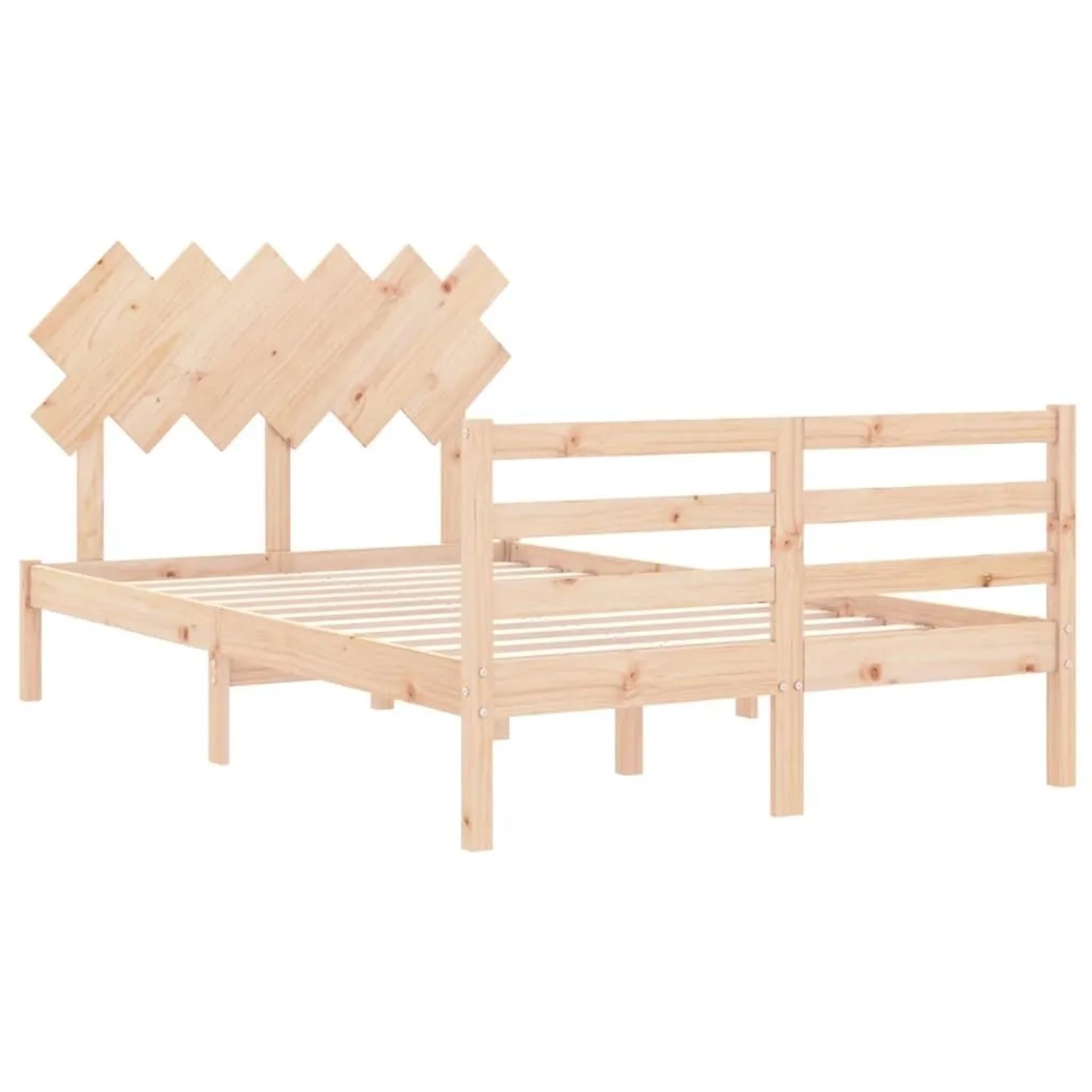 vidaXL Massivholzbett mit Kopfteil 3195261