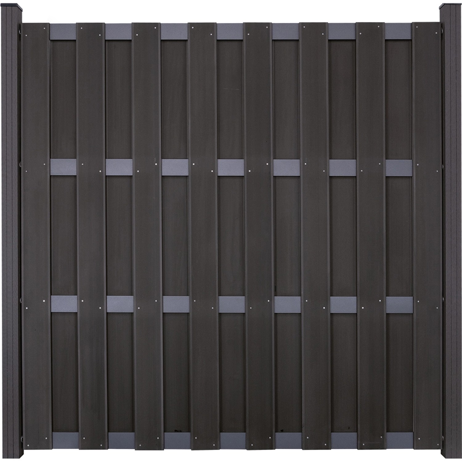 GroJa Fertigzaun quadratisch 180 x 180 cm Anthrazit mit Querriegeln DB703