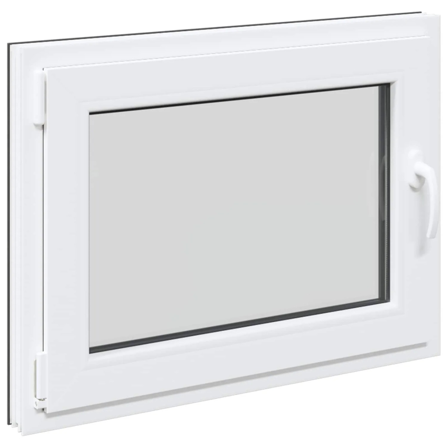 vidaXL Kellerfenster RISOR Anthrazit 80 x 70 cm PVC und Glas 42047283
