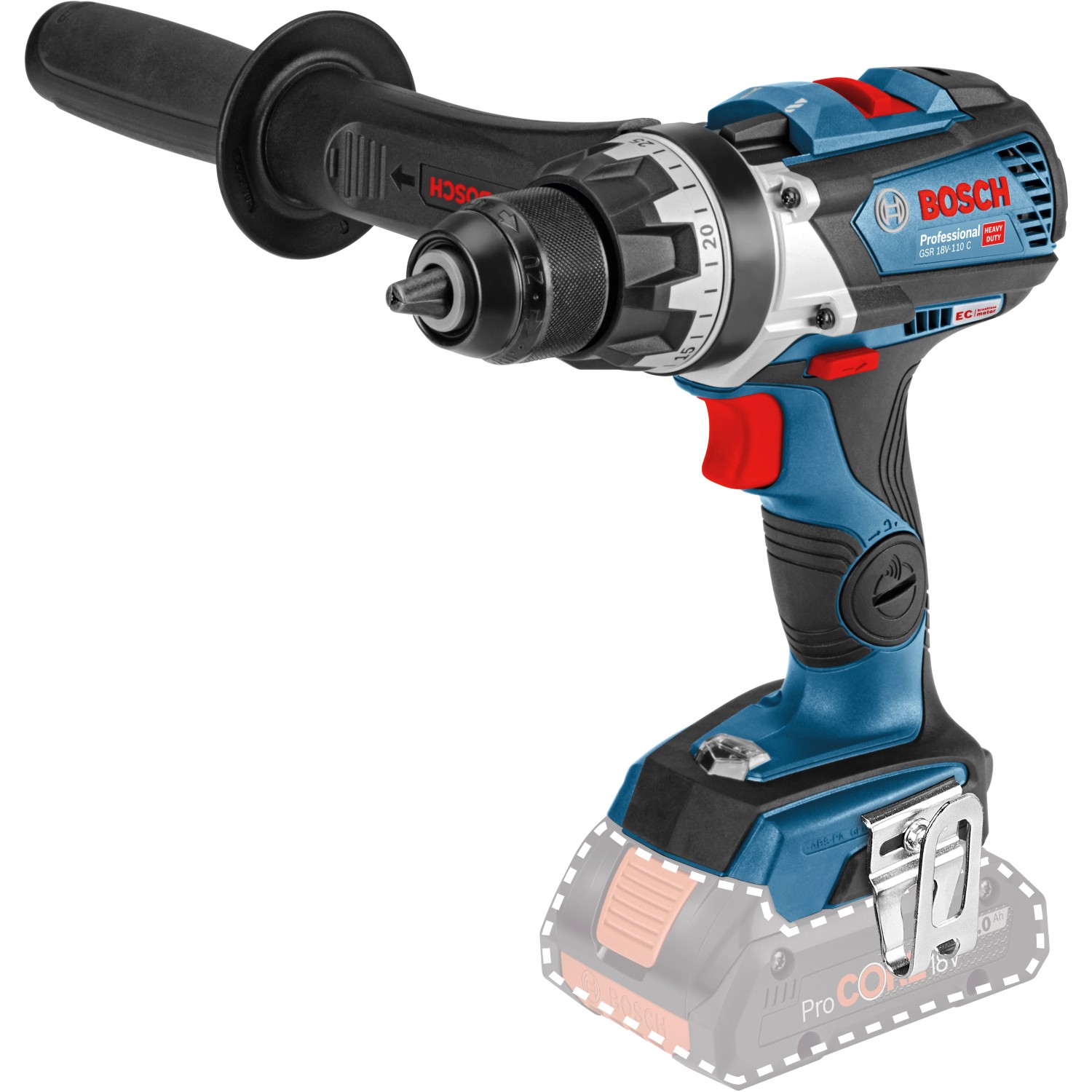 Bosch Professional Akku-Bohrschrauber GSR 18V-110 C Solo