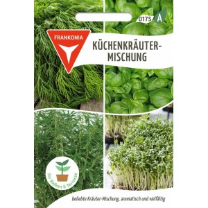 FRANKONIA Küchenkräuter-Mischung Basilikum Bohnenkraut Dill Kresse