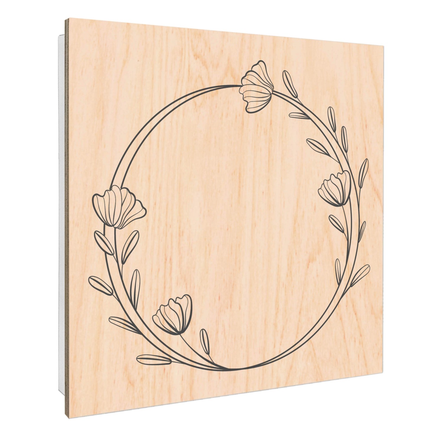 Banjado Großer Schlüsselbox Holz 30x30cm Weiß Scharnier Rechts 50 Haken Sch günstig online kaufen