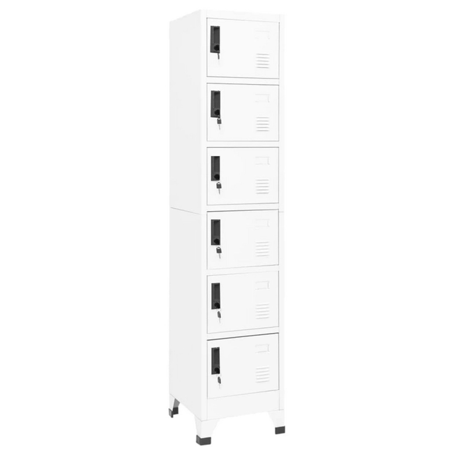 vidaXL Schließfachschrank Weiß 38x40x180 cm Stahl günstig online kaufen