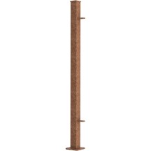 Kabelgeländerpfosten, 91,4 X 5,1 X 5,1 Cm, Stahl-Geländerpfosten Ohne Löcher, SUS304 Edelstahl-Kabelgeländerpfosten, Treppenhandlaufpfosten Mit Horizontaler Und Gebogener Halterung, 1er-Set | DE