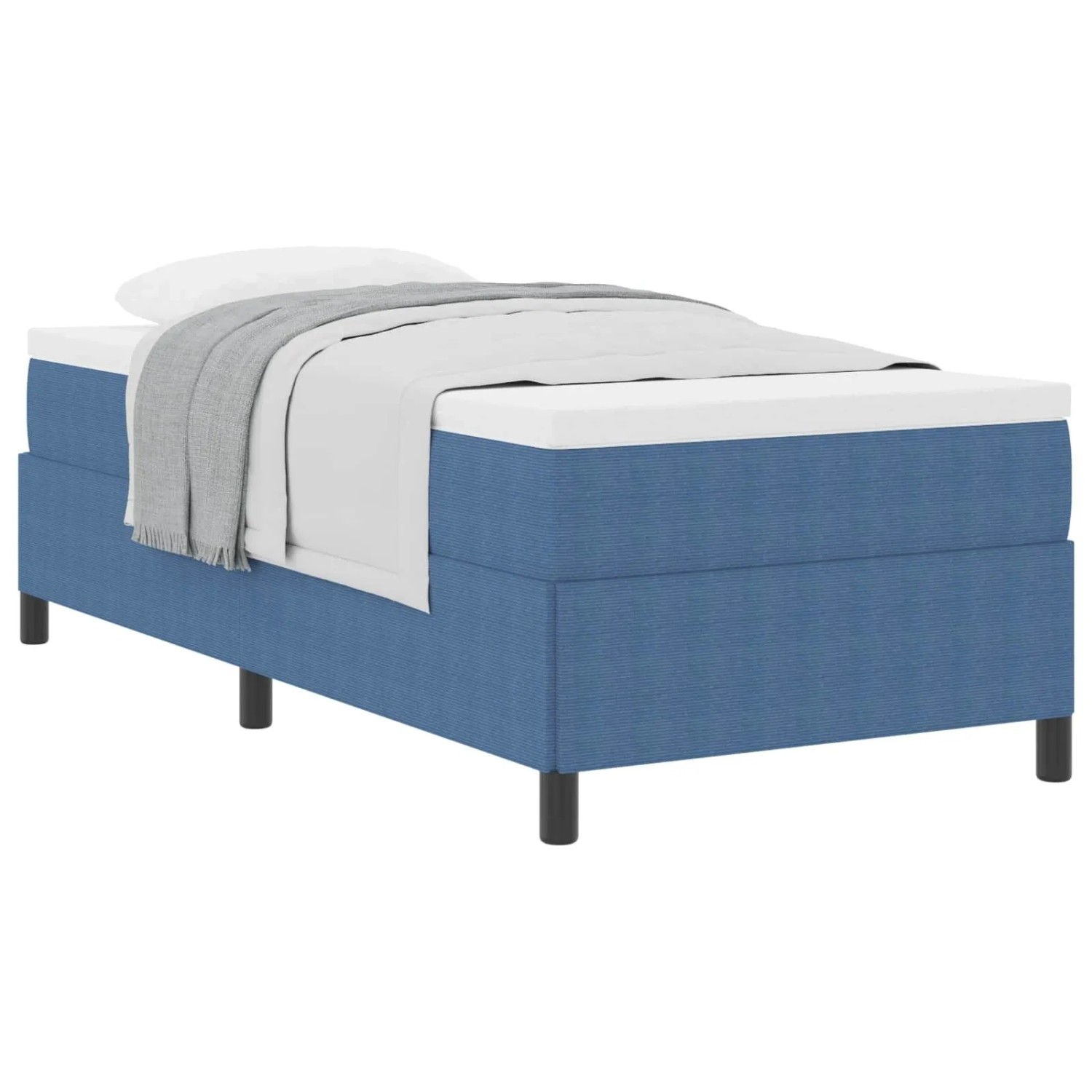 vidaXL Boxspringbett Blau 100 x 200 cm Cordstoff 42006955