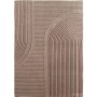 Moderner Kurzflorteppich Pompei in Creme mit 3D-Relief und skandinavischem Design, 140x200 cm.