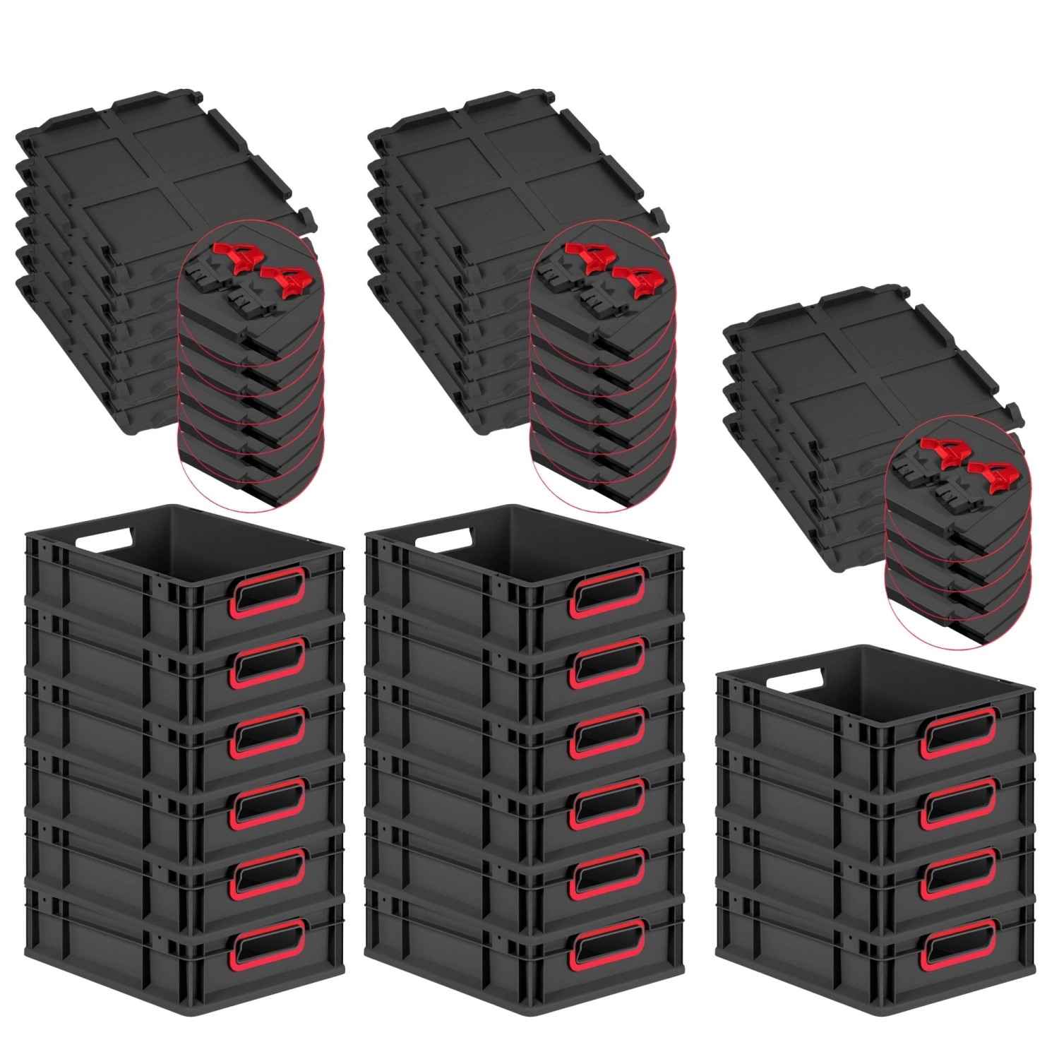 PROREGAL SuperSparSet 16x Eurobox Nextgen Color Mit Scharnierdeckel HxBxT 1 günstig online kaufen