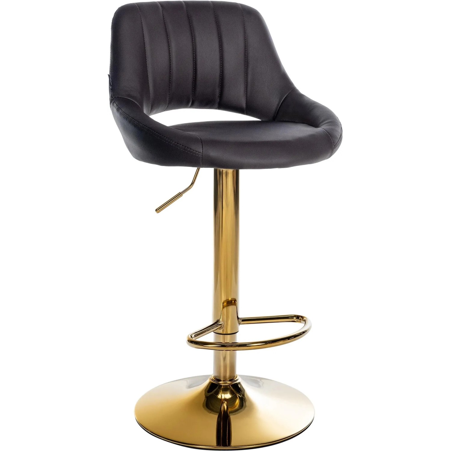 CLP Barhocker Milet Kunstleder Braun/Gold