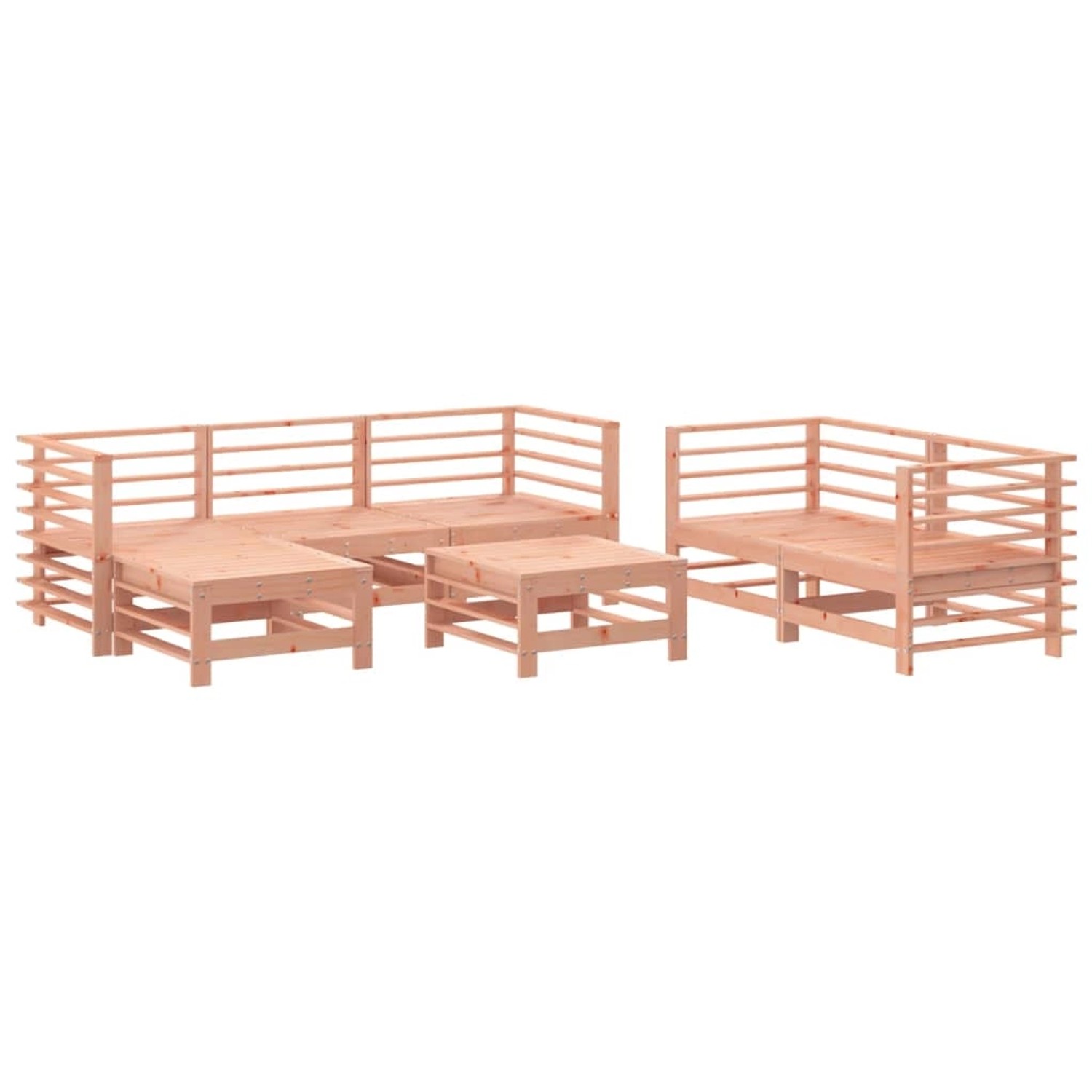 vidaXL 7-tlg Garten-Lounge-Set Massivholz Douglasie Modell 9