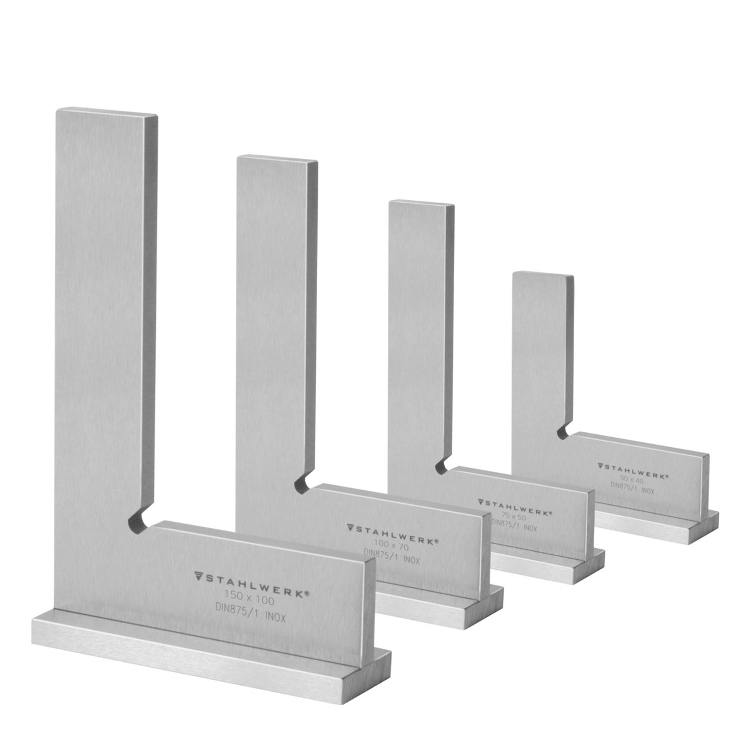 STAHLWERK Anschlagwinkel Set 4-Teilig Din 875/1 Aus Rostfreiem Edelstahl günstig online kaufen