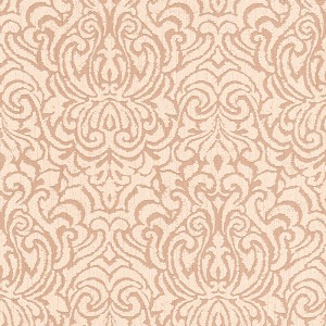 Beige Barock Tapete mit floralem Ornament für Wohn- und Esszimmer. Elegante Vliestapete.