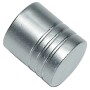 Gardinia Endknopf Zylinder Memphis, Edelstahloptik, 2er-Pack für Stilgarnituren.