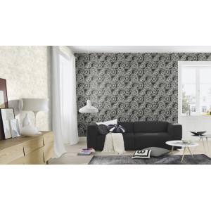 Rasch Vliestapete Factory IV 939521, graue Betonoptik im Wohnraum, Rolle 10,05x0,53m.