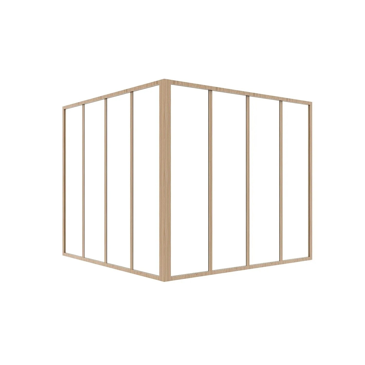 Vente-unique Glaswand Bayview Naturfarben Hell 120 cm